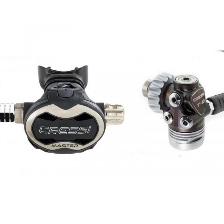 Pack Regulador de Buceo Cressi Master Titanium + T10 - SC 3 Regulador Master Titanium T10 SC